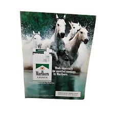 1988 Marlboro Lights Cigarettes White Horses Original Print Ad Vintage picture
