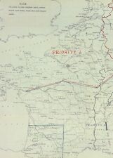 FRENCH RESISTANCE ARMS DELIVERIES TO MAQUIS BY SOE 1944 HISTORIC MOUNTED WAR MAP picture