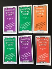 Job Lot 1990s New York USA Broadway Theatre Guides Playbill Leaflets x 6 picture