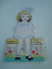 Vintage 1936 Hallmark Happy Birthday Granddaughter Fold-Out Greeting Card picture