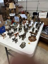 Vintage lot 36 Silver/ Copper TONE Western HORSE'S Metal Statue Figurine &misc. picture