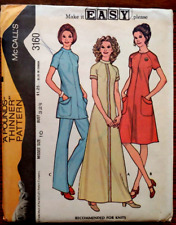 Vtg 1972 McCall’s 3160 Pattern Misses Sz 10 Bust 32-1/2 Dress Tunic Pants Knits picture