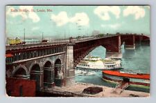 St Louis MO-Missouri, Eads Bridge, Antique, Vintage c1913 Postcard picture