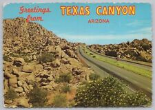 Texas Canyon Arizona~Interstate 10 Highway~Benson-Wilcox~Continental Postcard picture