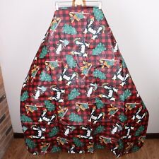 Holiday Greetings Vinyl Tablecloth Penguins Trees Moose 51