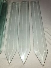 Vintage Clear Glass Chandelier Replacement Panels (30)Flat straight  Beveled MCM picture