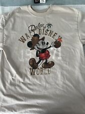 Disney World Mickey Mouse 1971 Maitai Polynesian T Shirt Large Beige picture
