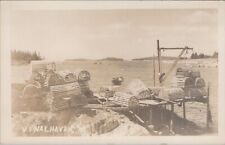 Lobster Pots,Fishing, Vinalhaven Maine 1953 Real Photo RPPC Postcard picture