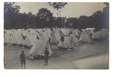 Early Army Infantry Guard Duty Camp RPPC Postcard Fort Benjamin Harrison WW1 era picture