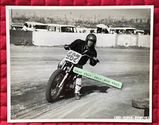Found 8X10 PHOTO of Motorcycle Flat Track Race Cycle Bowl 1973 Lodi California picture