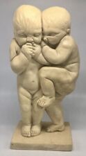 VTG Milano 1990 “Secrets” By Rodin Cupid Laughing Babies Twins Toddlers Statue picture