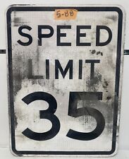 Authentic Retired Street Road Traffic Sign (Speed Limit 35mph) 24