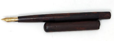 HTF Antique Waterman 12 RMHR Red Mottled Hard Rubber Eyedropper Fountain Pen M24 picture