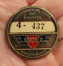 Early Vintage Aeronautical Corp. Numbered Workers Badge / Ohio picture