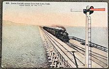 Ogdon Lucin Cut-off UTAH Railroad Train Vintage Unused Linen Old Rare Postcard picture