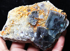  WOW Beauty Rare Blue Cube Window Fluorite Crystal Mineral Specimen/China picture