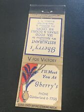 Vintage New York Matchbook: “Sherry’s Restaurant” Brooklyn NY picture