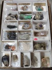 CO/World Minerals Mixed Flat 20Pcs- Amethyst, Fluorite, Phenakite, Molybdenite  picture