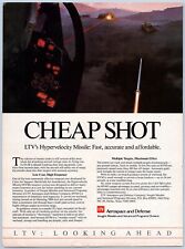 1986 LTV Aerospace & Defense Aviation Ad Vought Missiles HVM Hypervelocity picture