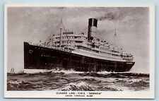 Postcard Cunard RMS SS Samaria Steamer Ship c1920s RPPC of Drawing V3 picture