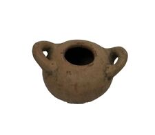 Small Ancient Pre-Columbian Double Handled Olla Pottery 2.5” picture