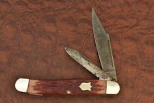 VINTAGE CAMILLUS NEW YORK MADE IN USA LONG PULL STAGLON JACK KNIFE (14568) picture