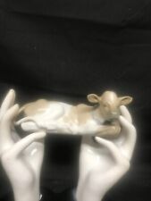Lladro Nativity Cow Calf 4680 Glossy Figurine 7