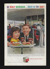 1959 Coca Cola Be Really Refreshed Drive In For Coke Young Couple Color Print Ad picture