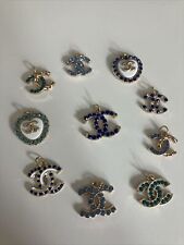 Lot Of 10 Stamped Chanel Zipper Pull Button Charms picture