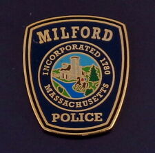 Milford MA Massachusetts Police patch Lapel Pin (Incorporated 1780) picture