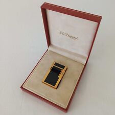 S.T. DUPONT Lighter - Line 1 GOLD TRIM W/ Black Lacquer Made in France picture