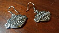 Harley Davidson Bar & Shield .925 Sterling Silver  Earrings picture