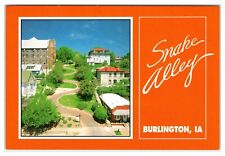 Snake Alley Burlington Iowa Unused Vintage 4x6 Postcard EB322 picture