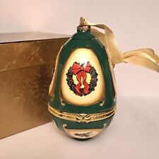Vintage Mr. Christmas Porcelain Musical Ornament Trinket Box Works With Box picture