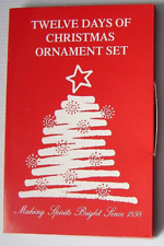 Twelve Days of Christmas Pewter Ornament Set ~ Made for Bon Ton Stores ~ 2002 picture