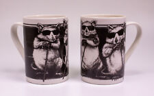 2 Slice Of Life THREE BLIND MICE Kent Barton BLACK and WHITE 12 oz Coffee Mugs picture
