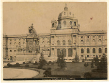 Austria, Vienna, Museum with Maria Theresa Monument Vintage Albums Print. Life picture