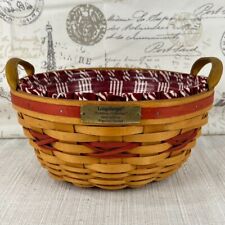 Longaberger 1999 Popcorn Basket with Liner and Plastic Protector 10.5 x 5 H picture