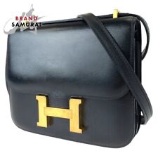 Hermes Vintage Constance 3 Mini 18 Black Gold Hardware Box Calf Shoulder Bag Cro picture