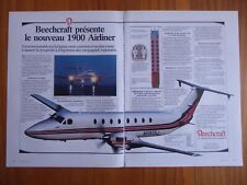 4/1985 PUB BEECHCRAFT RAYTHEON AIRCRAFT BEECHCRAFT 1900 AIRLINER ORIGINAL FRENCH AD picture