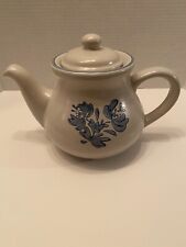 Pfaltzgraff Yorktowne Blue Print Stoneware 6 Cup Teapot Tea Coffee Pot w /Lid picture