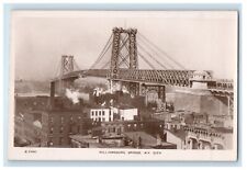 1909 Bird's Eye View Of Williamsburg Bridge New York City NY RPPC Photo Postcard picture