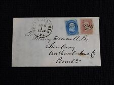 Civil War Postal Cover - 1862 Philadelphia - Two Stamps picture