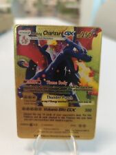 Charizard GX Hp250 Gold Foil 🔥Fan Art🔥Flame Body Card NM,  picture