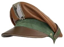 Cosplay Attack on Titan Leather Suede Military Officers Crusher Visor Hat Cap picture