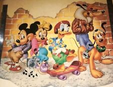 Vintage Walt Disney Mickey Minnie Donald Goofy Pluto Poster - 1987 Sealed NOS picture