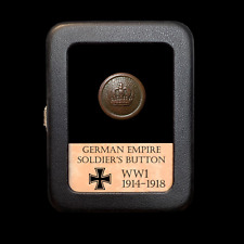 1 Original WW1 Soldier's Button - German Empire - With Display Case picture