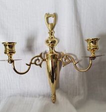 Brass Wall Sconce Candle Holder Votive Vintsge  picture