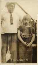 Albino? White Indian Girl Native Americana Photograph c1910 Non-Postcard picture