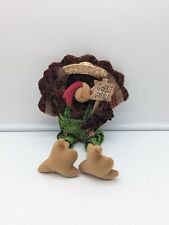 Dandee Turkey Plush Gobble Gobble Sign Straw Hat Sitting Collector's Choice 14
